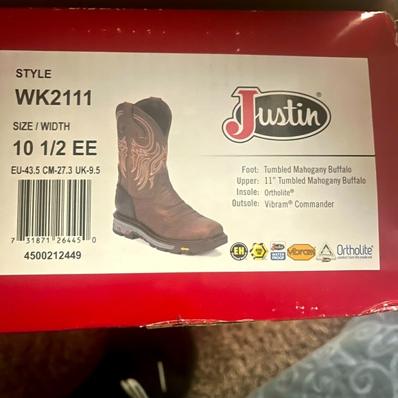 Justin Boots Other - Brand New Steel Toe Justin Boots 10.5 IN BOX